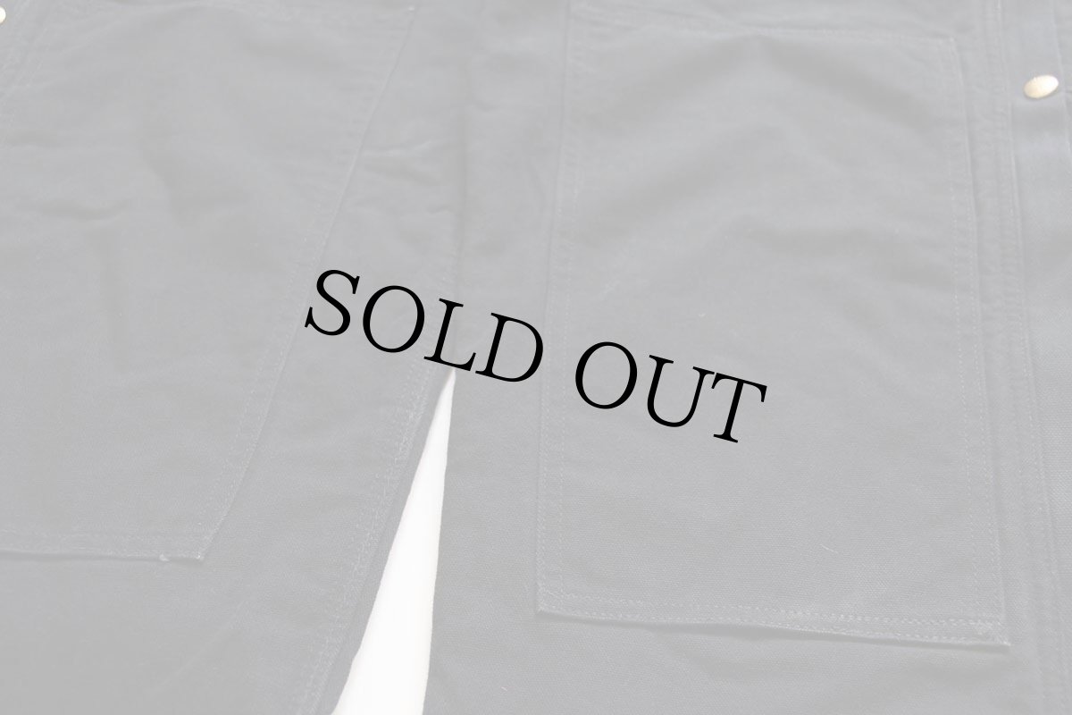 画像8: 00s USA製 carharttカーハート Zip-To-Waist Biberall キルティングライナー ダブルニー ダック地 オーバーオール 黒 34×30 (8)