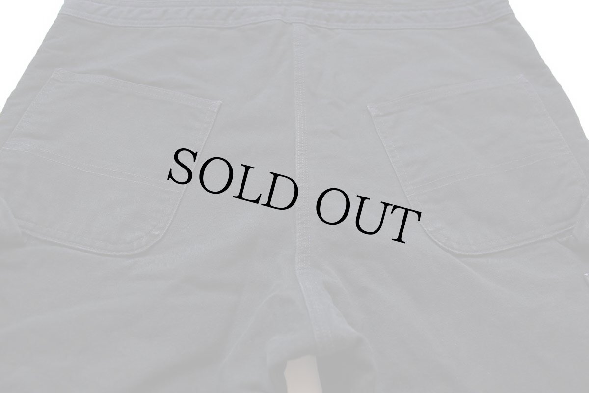 画像7: 00s USA製 carharttカーハート Zip-To-Waist Biberall キルティングライナー ダブルニー ダック地 オーバーオール 黒 34×30 (7)