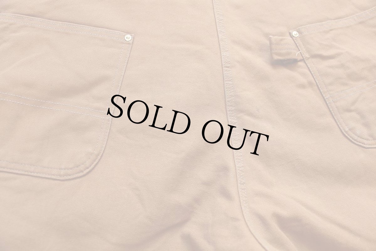 画像8: 00s USA製 carharttカーハート キルティングライナー ダブルニー ダック地 オーバーオール 茶 44×30 (8)