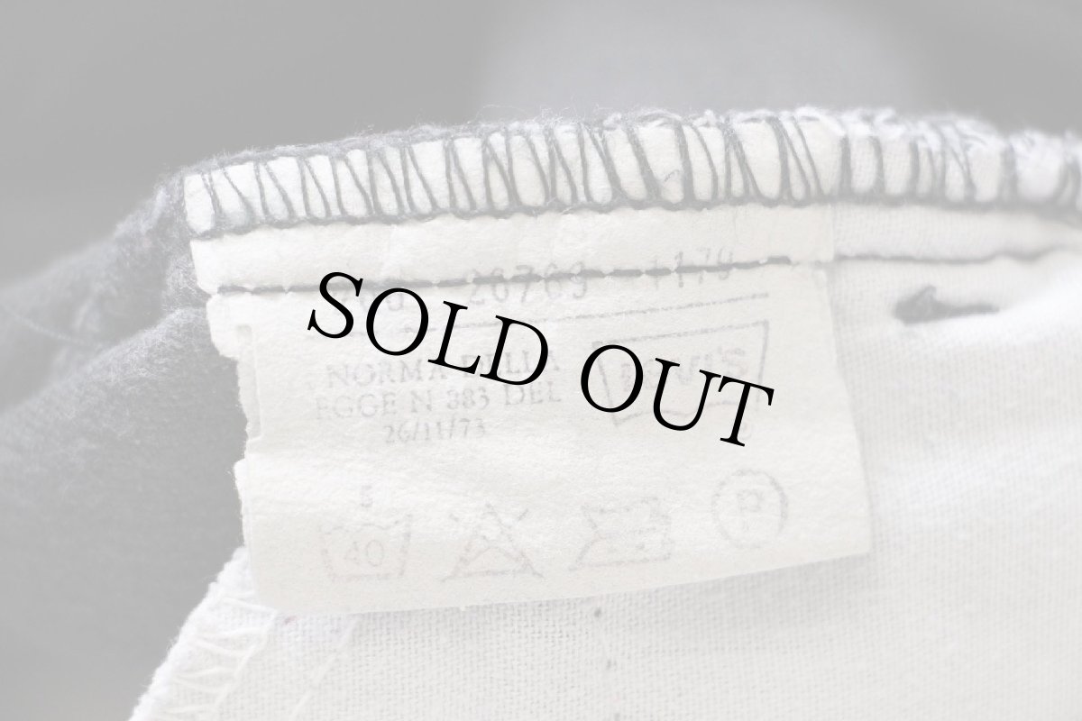 画像6: 90s ベルギー製 Levi'sリーバイス フレア コーデュロイパンツ 黒 W33★ユーロ (6)