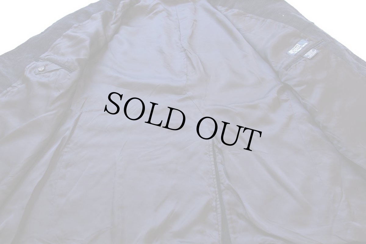 画像5: 00s ポロ ラルフローレン 3つボタン エルボーパッチ付き 太畝 コーデュロイ テーラードジャケット 紺★特大 ブレザー (5)