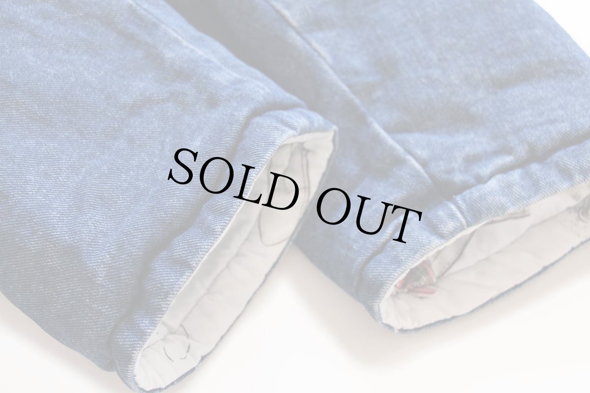 画像8: 80s ragazzeria×Disneyディズニー ミッキー マウス パッチ付き ドナルドダック総柄 ライナー デニム ダッフルコート (8)