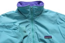 画像3: 80s USA製 patagoniaパタゴニア シェルドシンチラ フリースライナー ナイロンジャケット 水色 10 (3)
