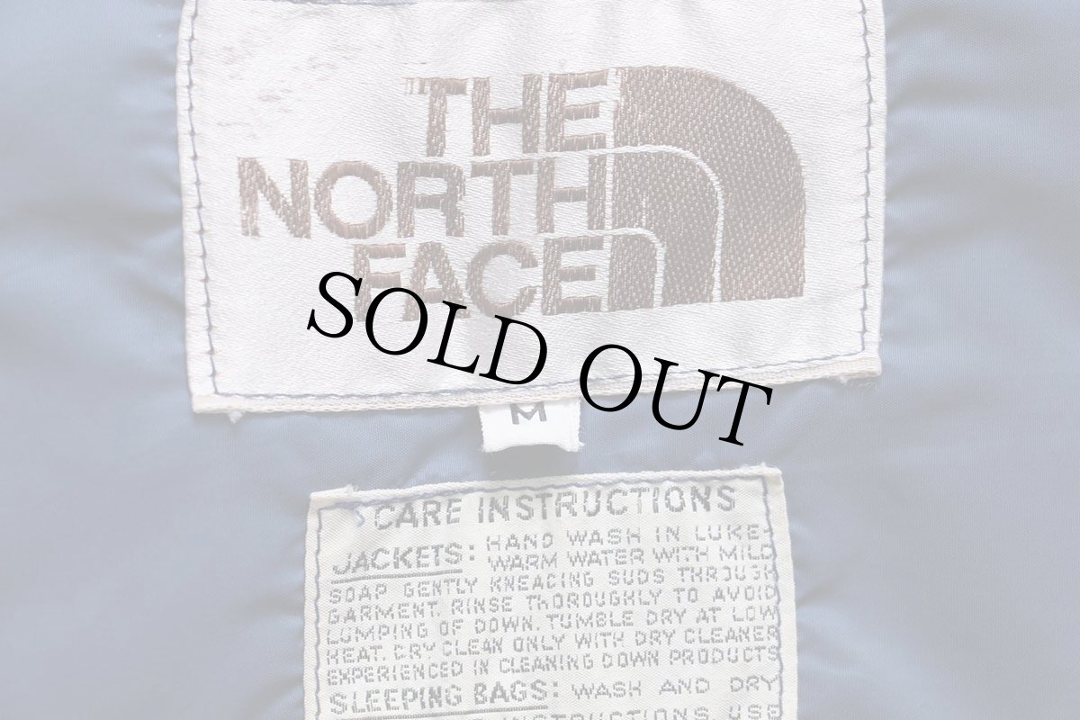 画像4: 70s THE NORTH FACEノースフェイス 茶タグ ダウンジャケット 紺 フェード M (4)