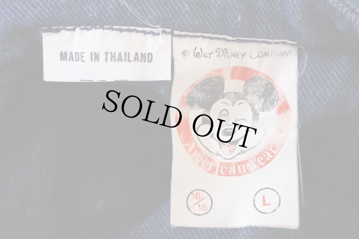 画像4: 80s ragazzeria×Disneyディズニー ミッキー マウス パッチ付き ドナルドダック総柄 ライナー デニム ダッフルコート (4)