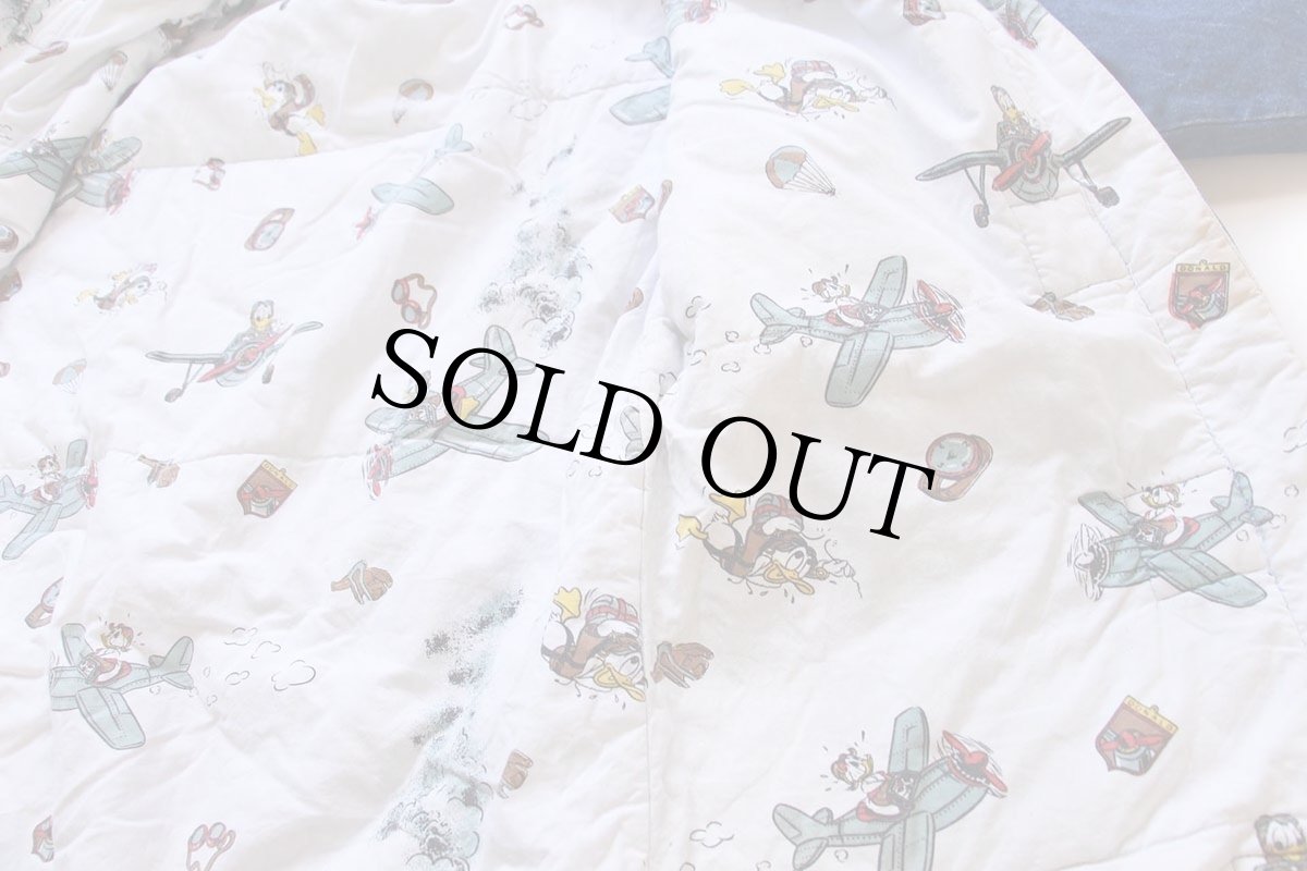 画像6: 80s ragazzeria×Disneyディズニー ミッキー マウス パッチ付き ドナルドダック総柄 ライナー デニム ダッフルコート (6)