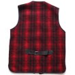 llbean ウールチェック　ベスト　xl 90s USA製 L.L.Bean オンブレチェック ウールベスト 赤×黒 W-S