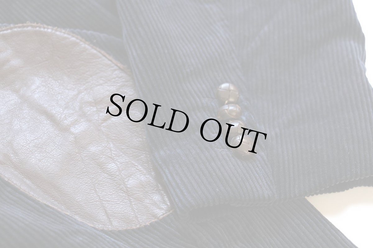 画像6: 00s ポロ ラルフローレン 3つボタン エルボーパッチ付き 太畝 コーデュロイ テーラードジャケット 紺★特大 ブレザー (6)