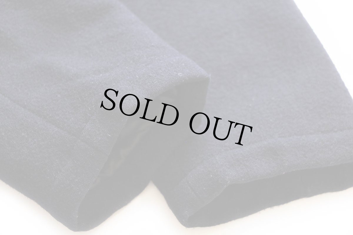 画像8: 00s ポロ ラルフローレン キルティングライナー メルトン ウール ハーフコート 濃紺 M (8)