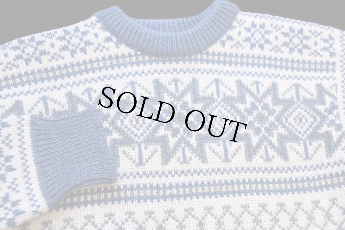 画像3: 80s ノルウェー製 DALE OF NORWAY 雪柄 ノルディック柄 ウールニット セーター 50 (3)