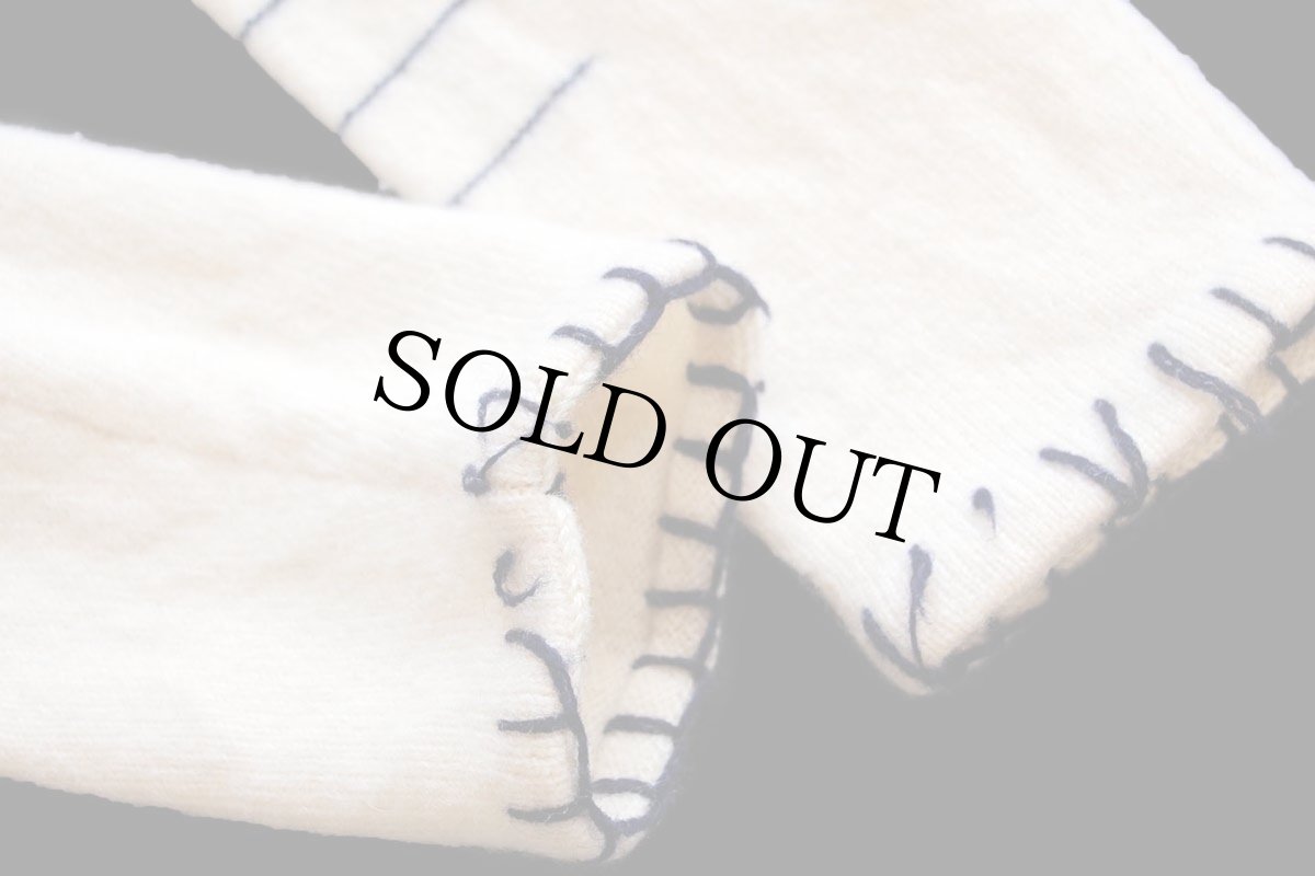 画像6: 90s LAUREN ラルフローレン マルチボーダー ハーフジップ ラムウール ニットパーカー M★ハドソンズベイ (6)