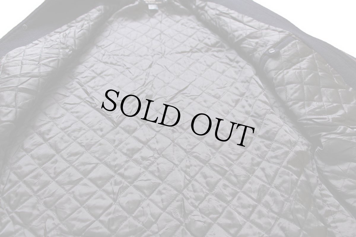 画像5: 00s ポロ ラルフローレン キルティングライナー メルトン ウール ハーフコート 濃紺 M (5)