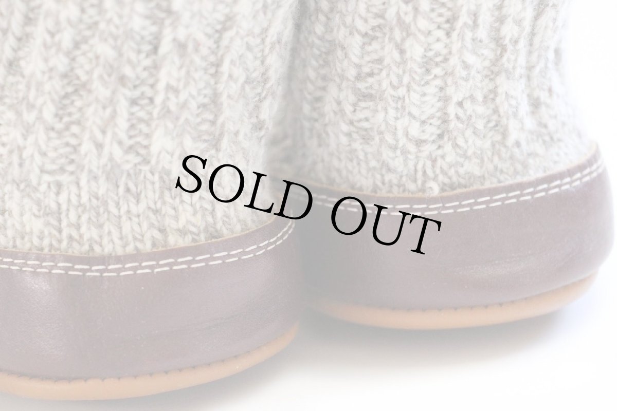 画像8: USA製 ACORN ウールニット×レザー スリッパ ソックス ミックス 10.5-11.5★靴下 (8)