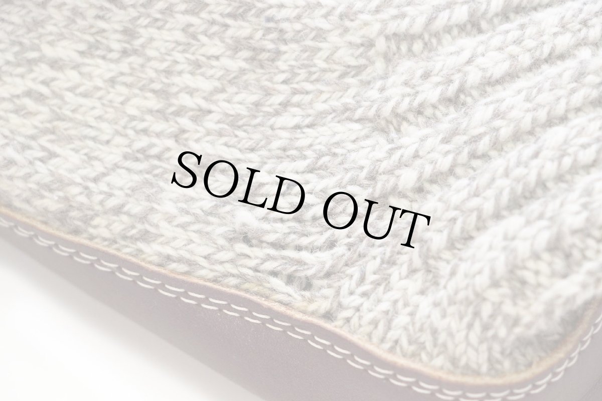 画像10: USA製 ACORN ウールニット×レザー スリッパ ソックス ミックス 10.5-11.5★靴下 (10)