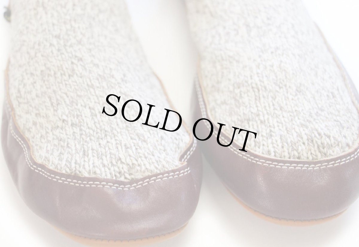 画像7: USA製 ACORN ウールニット×レザー スリッパ ソックス ミックス 10.5-11.5★靴下 (7)