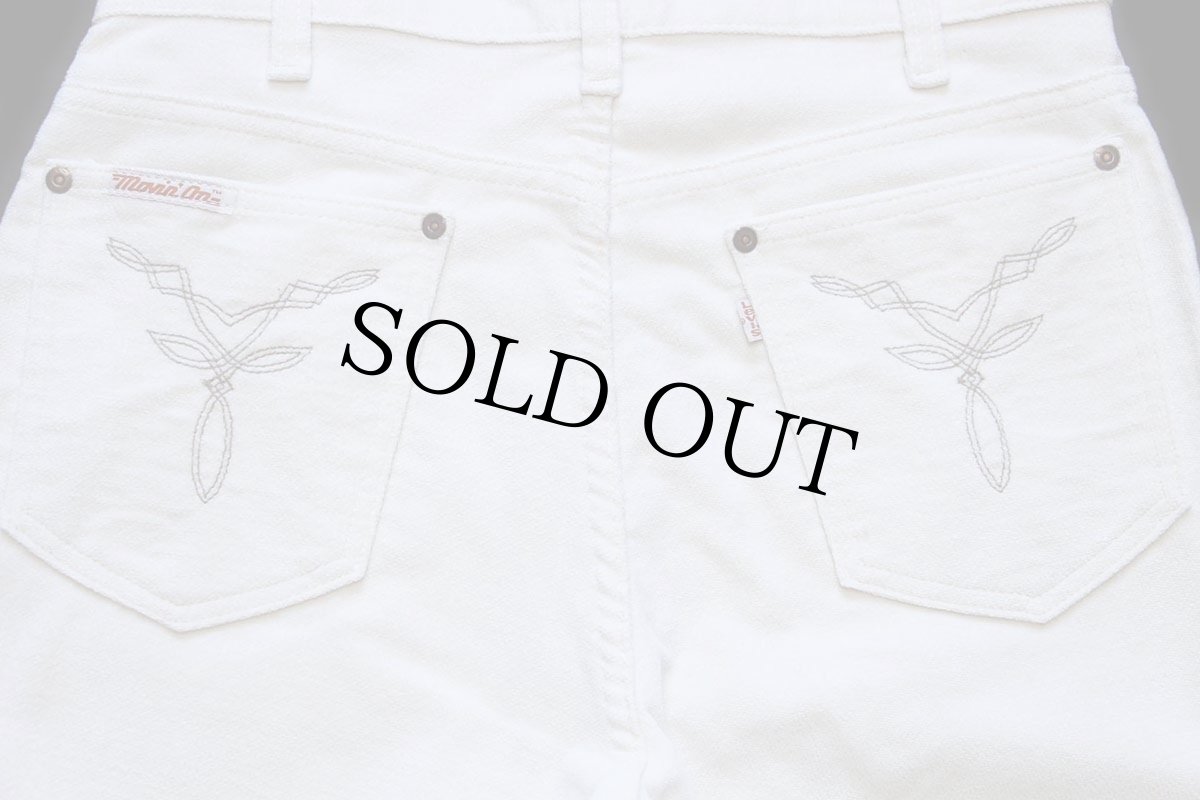 画像5: 80s USA製 Levi'sリーバイス Movin'On ベロアパンツ アイボリー W32 L30 (5)