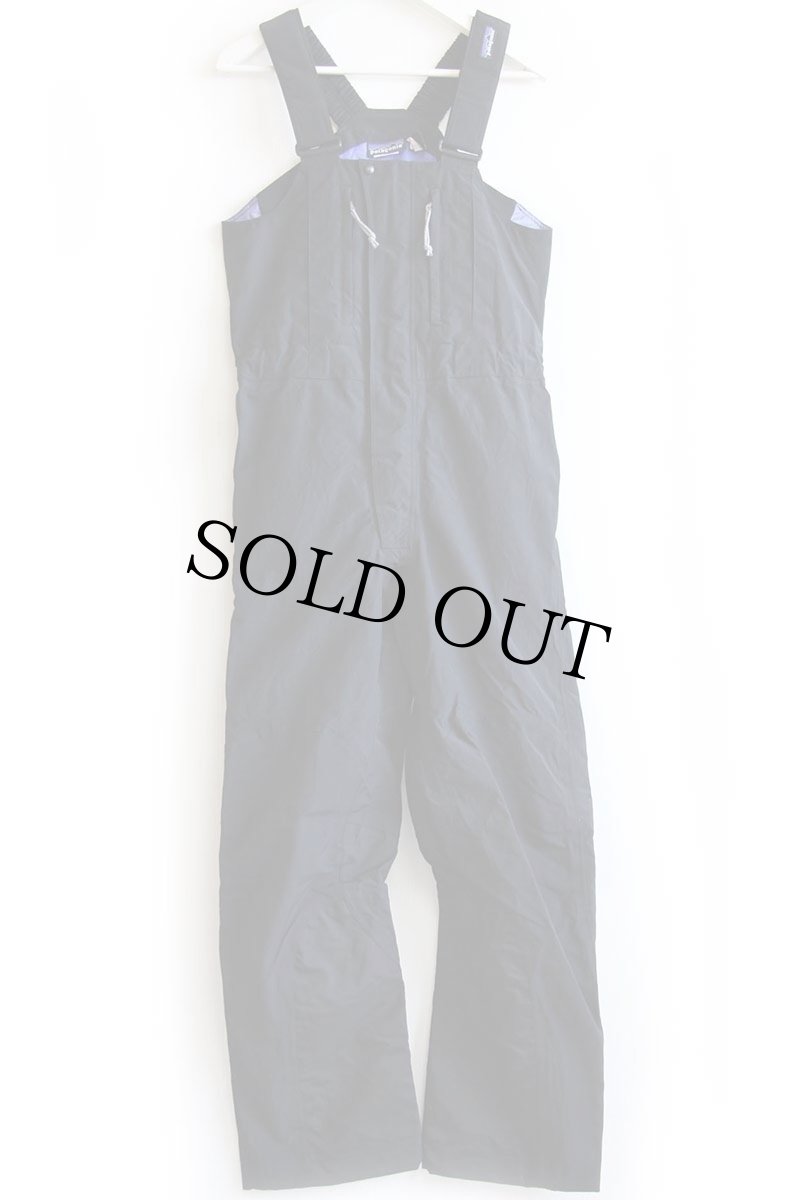 画像2: 90s patagoniaパタゴニア Torre Bibs ナイロン オーバーオール 黒 S★パンツ (2)