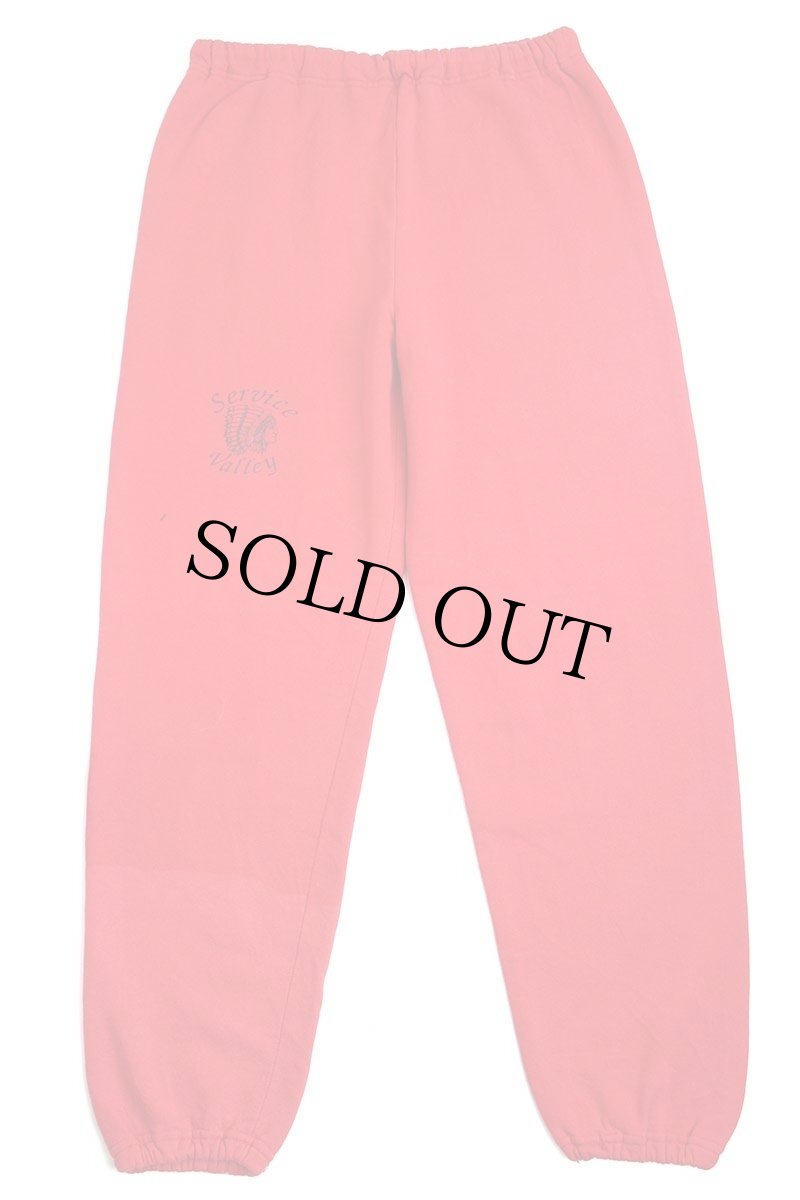 画像2: 90s USA製 RUSSELLラッセル Service Valley インディアンヘッド スウェットパンツ 赤 M (2)