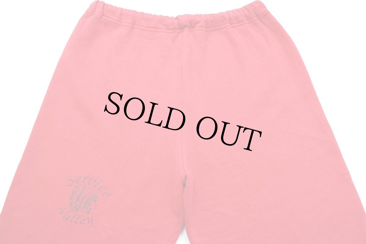 画像4: 90s USA製 RUSSELLラッセル Service Valley インディアンヘッド スウェットパンツ 赤 M (4)