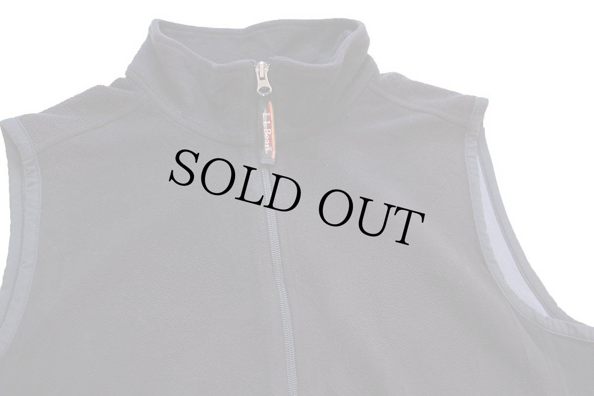 画像3: 00s USA製 L.L.Bean POLARTEC フリースベスト 黒 L-R (3)