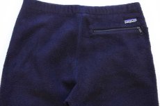 画像5: 80s USA製 patagoniaパタゴニア フリースパンツ ナス紺 S (5)