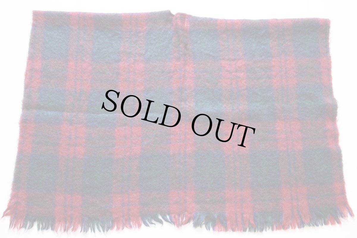 画像4: スコットランド製 Highland Home タータンチェック モヘヤ×ウール パイル ショール (4)