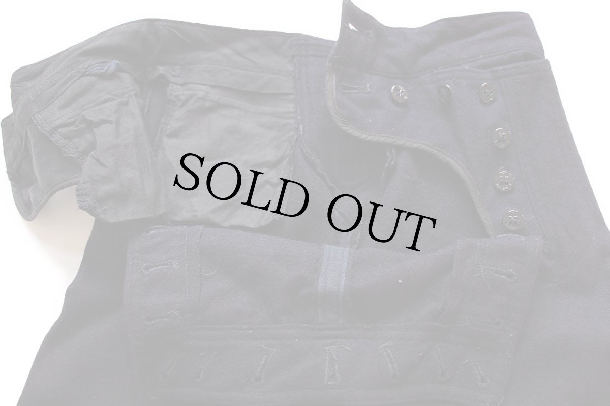 画像6: 70s 米軍 U.S.NAVY メルトン ウール セーラーパンツ 濃紺 28R (6)