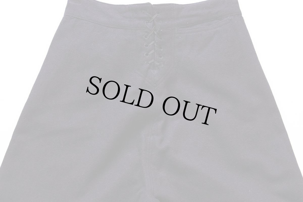 画像5: 70s 米軍 U.S.NAVY メルトン ウール セーラーパンツ 濃紺 28R (5)