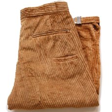 画像1: 70s オーストリア製 UNKNOWN コットン 極太畝 コーデュロイ ニッカポッカパンツ 茶 44★ジョッパーズ (1)