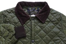 画像3: 90s 英国製 Barbourバブアー ナイロン キルティングジャケット オリーブ XL (3)