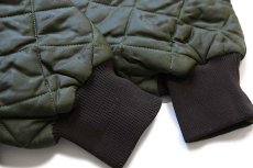 画像6: 90s 英国製 Barbourバブアー ナイロン キルティングジャケット オリーブ XL (6)
