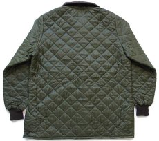 画像2: 90s 英国製 Barbourバブアー ナイロン キルティングジャケット オリーブ XL (2)