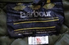 画像4: 90s 英国製 Barbourバブアー ナイロン キルティングジャケット オリーブ XL (4)