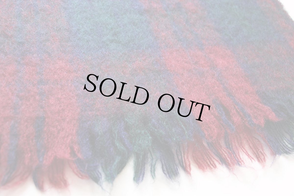 画像8: スコットランド製 Highland Home タータンチェック モヘヤ×ウール パイル ショール (8)