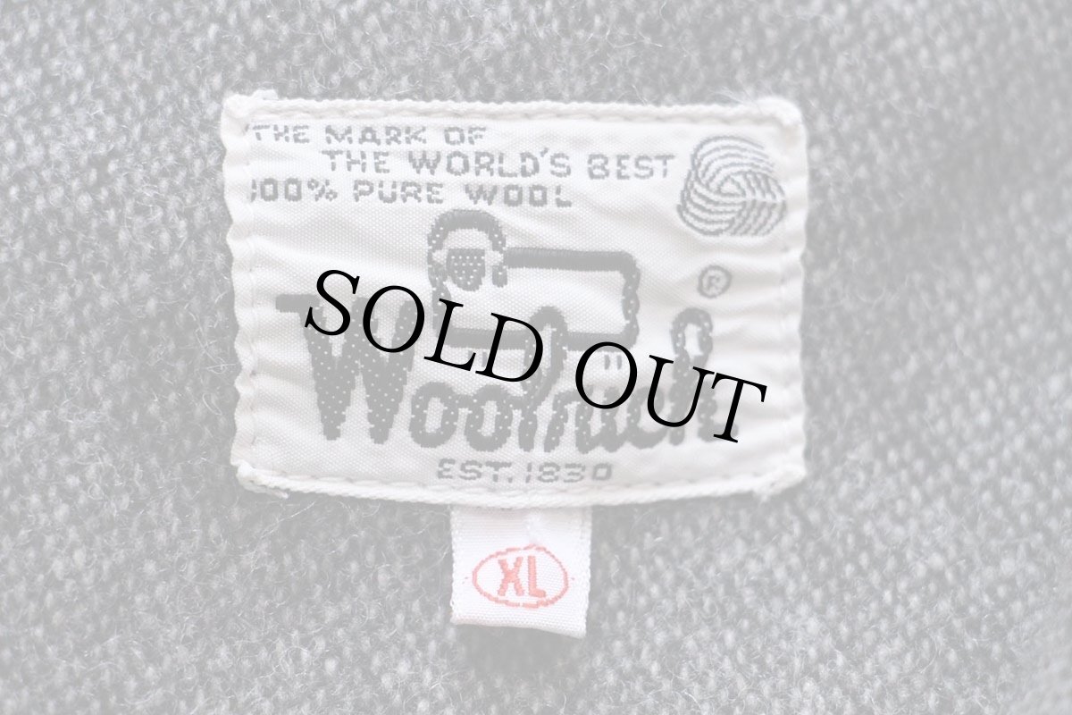 画像4: 70s Woolrichウールリッチ ツイード ウールシャツジャケット グレー XL (4)