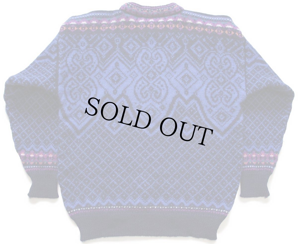 画像2: 90s ノルウェー製 DALE OF NORWAY ノルディック柄 ウールニット セーター L (2)