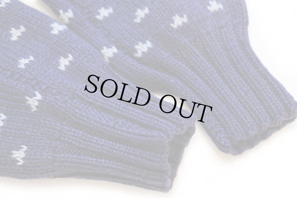 画像6: 60s 鹿柄 ノルディック柄 ウール ハンドニット カーディガン (6)