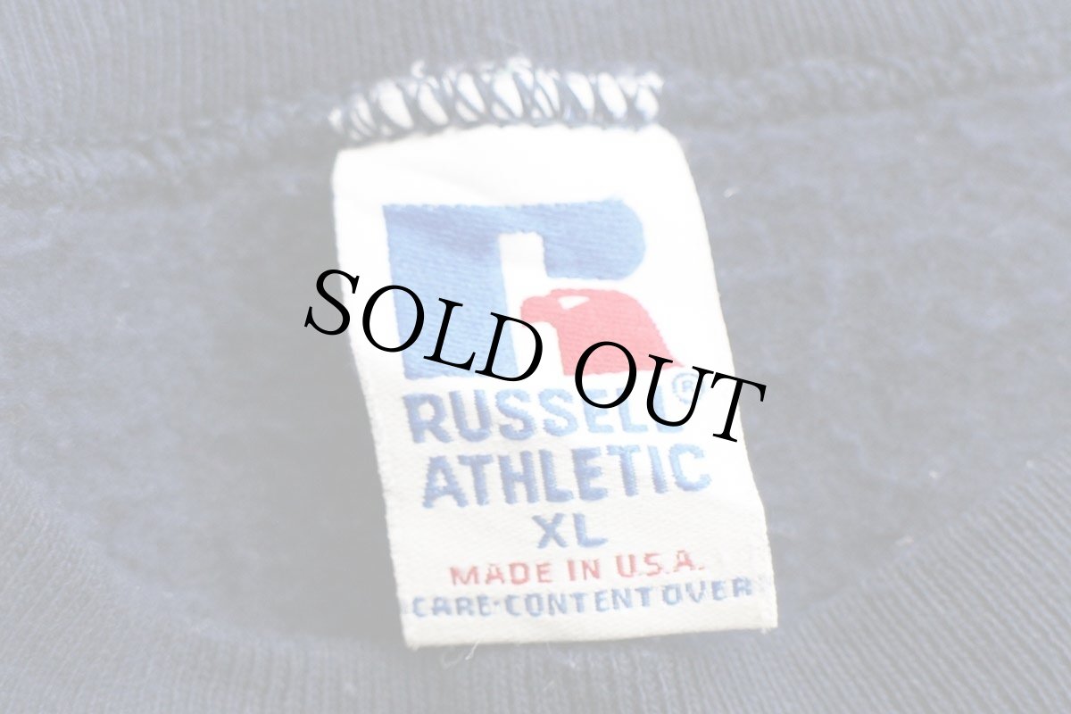 画像5: 90s USA製 RUSSELLラッセル CIVIL WAR INSTITUTE GETTYSBURG COLLEGE 刺繍 前V スウェット 紺 XL (5)