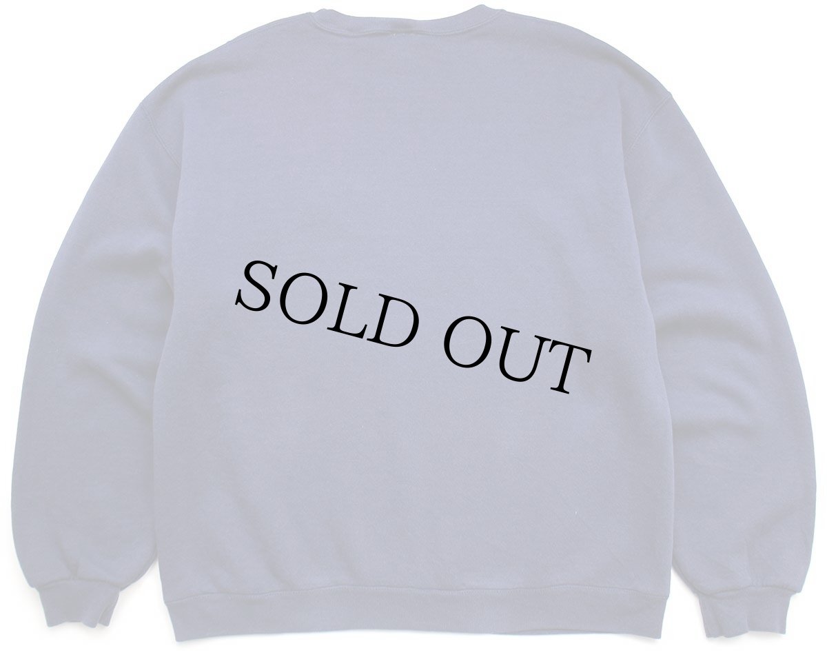 画像2: 90s メキシコ製 RUSSELLラッセル appeeling fruit Inc. ロゴ刺繍 前V スウェット ナス紺 L (2)