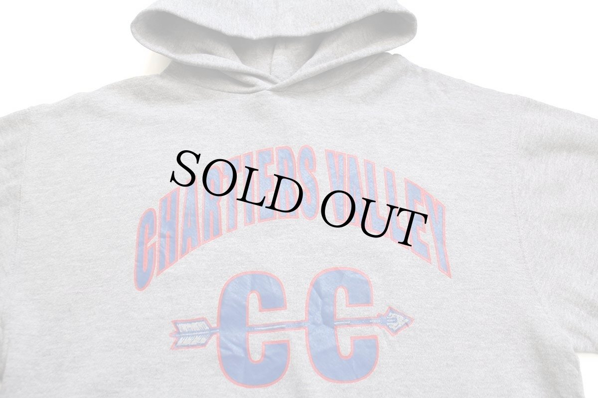 画像3: 90s メキシコ製 RUSSELLラッセル CHARTIERS VALLEY CC スウェットパーカー 杢グレー M★フーディー (3)