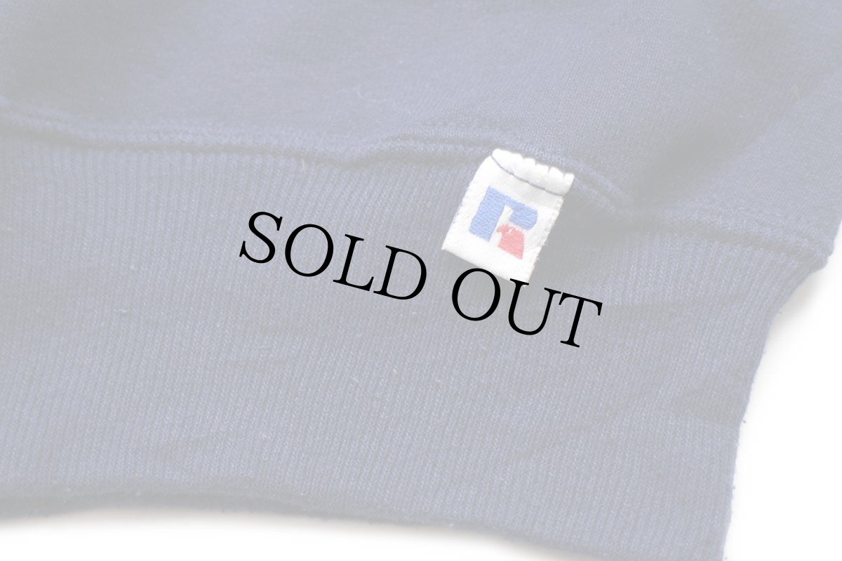 画像6: 90s USA製 RUSSELLラッセル CIVIL WAR INSTITUTE GETTYSBURG COLLEGE 刺繍 前V スウェット 紺 XL (6)