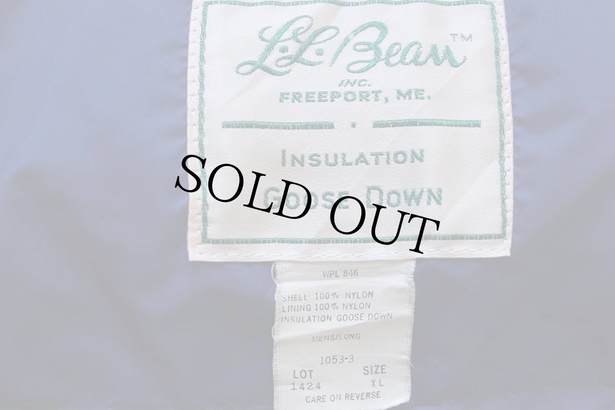 画像4: 70s L.L.Bean 筆記体タグ ナイロン ダウンベスト 紺 XL-L (4)