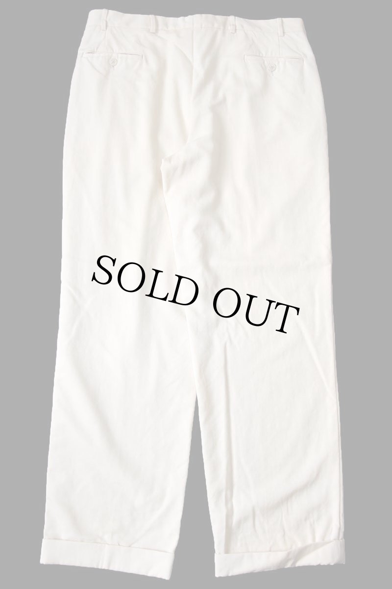 画像3: 90s USA製 Brooks Brothersブルックスブラザーズ ツータック スラックス ウールパンツ アイボリー 36 (3)