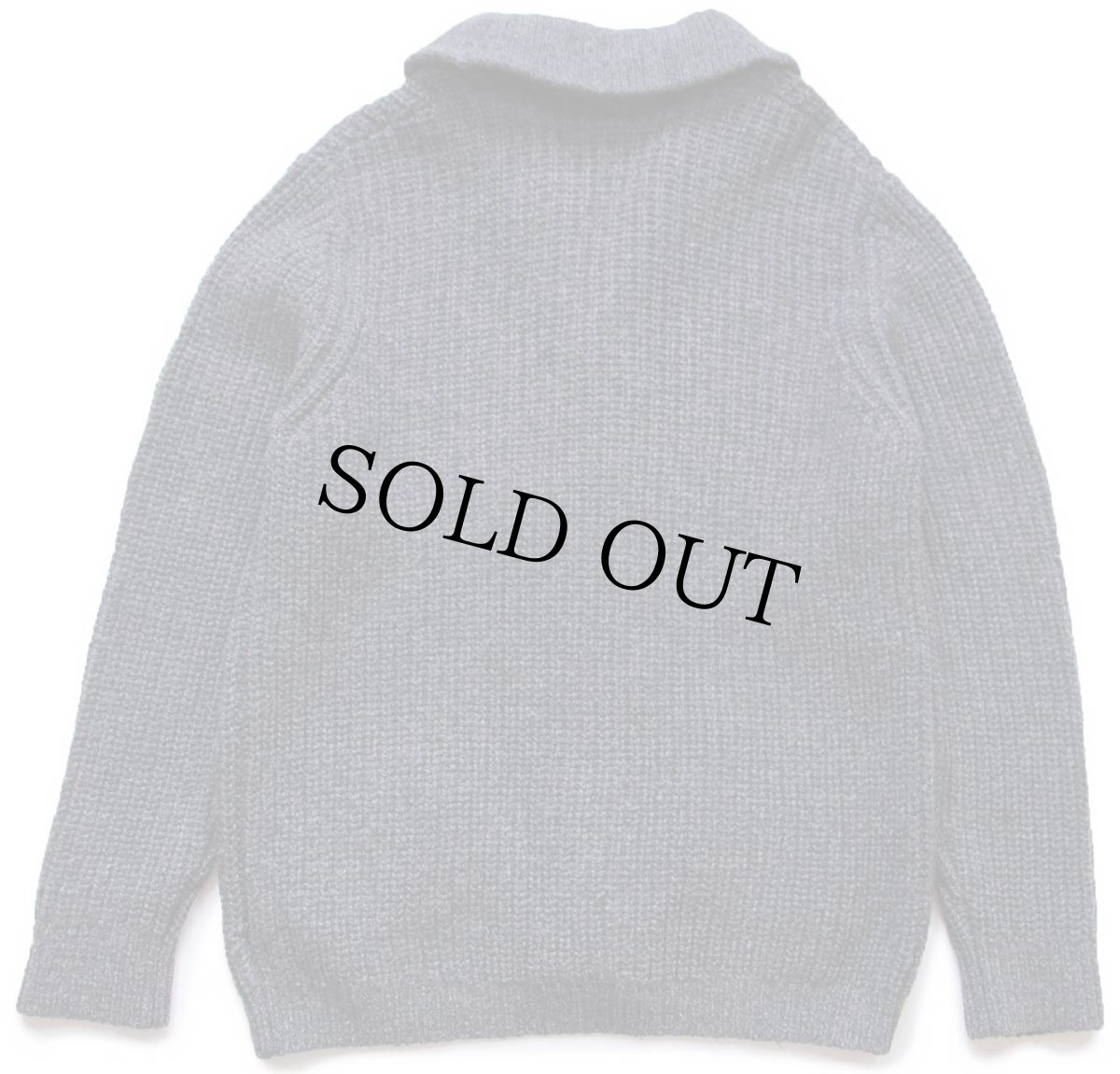 画像2: L.L.Bean ショールカラー パチポケ ラムウール ローゲージニット カーディガン チャコールグレー L (2)