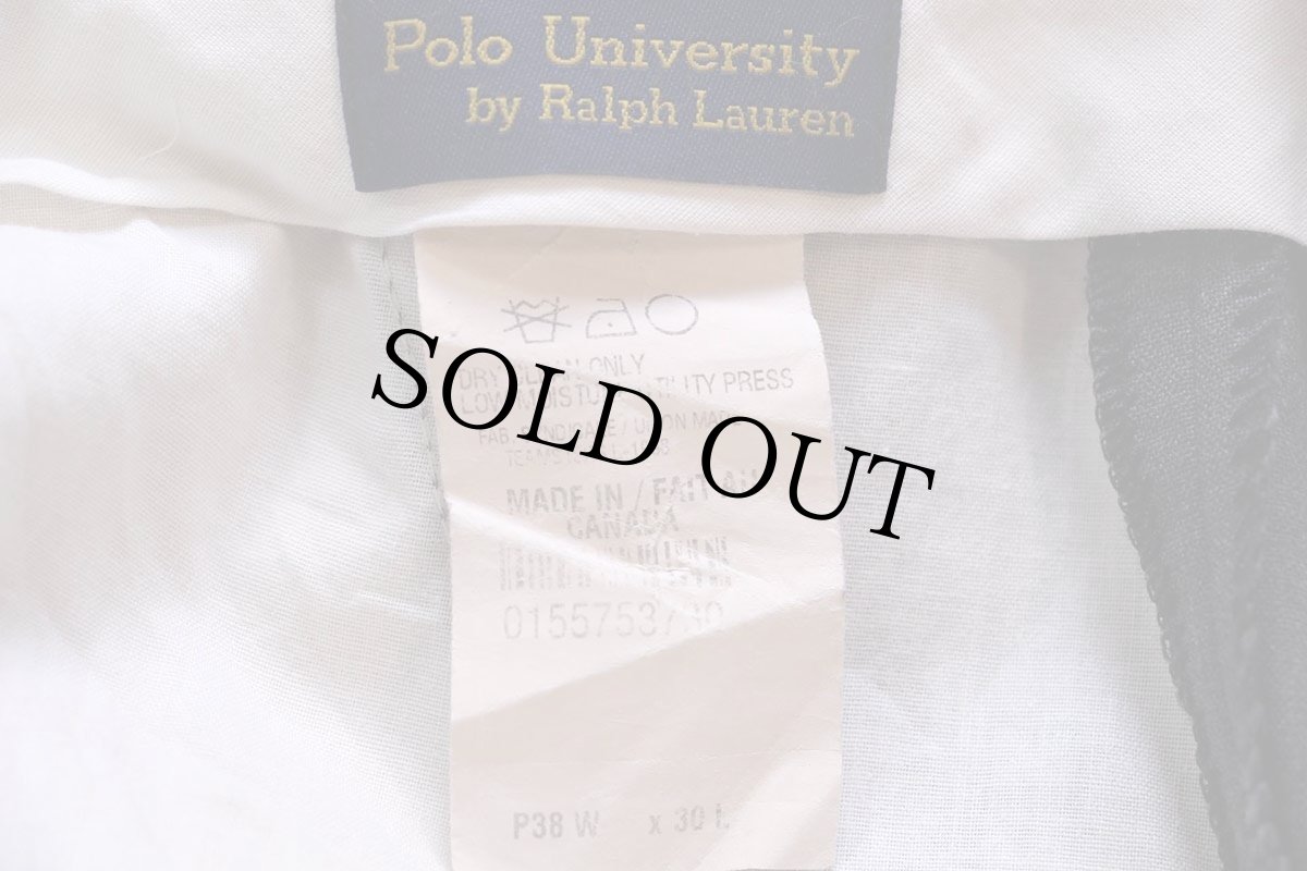 画像6: 90s カナダ製 Polo University ラルフローレン ツータック スラックス ウールパンツ グレー w38 L30 (6)