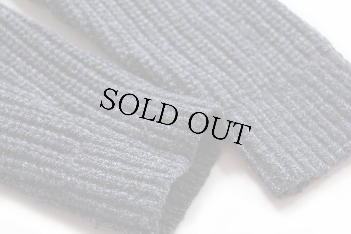 画像6: L.L.Bean ショールカラー パチポケ ラムウール ローゲージニット カーディガン チャコールグレー L (6)