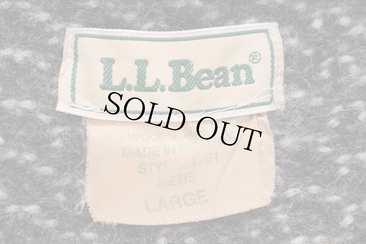 画像4: 90s ノルウェー製 L.L.Bean ノルウェージャン バーズアイ ウールニット セーター 白×グレー L★A (4)