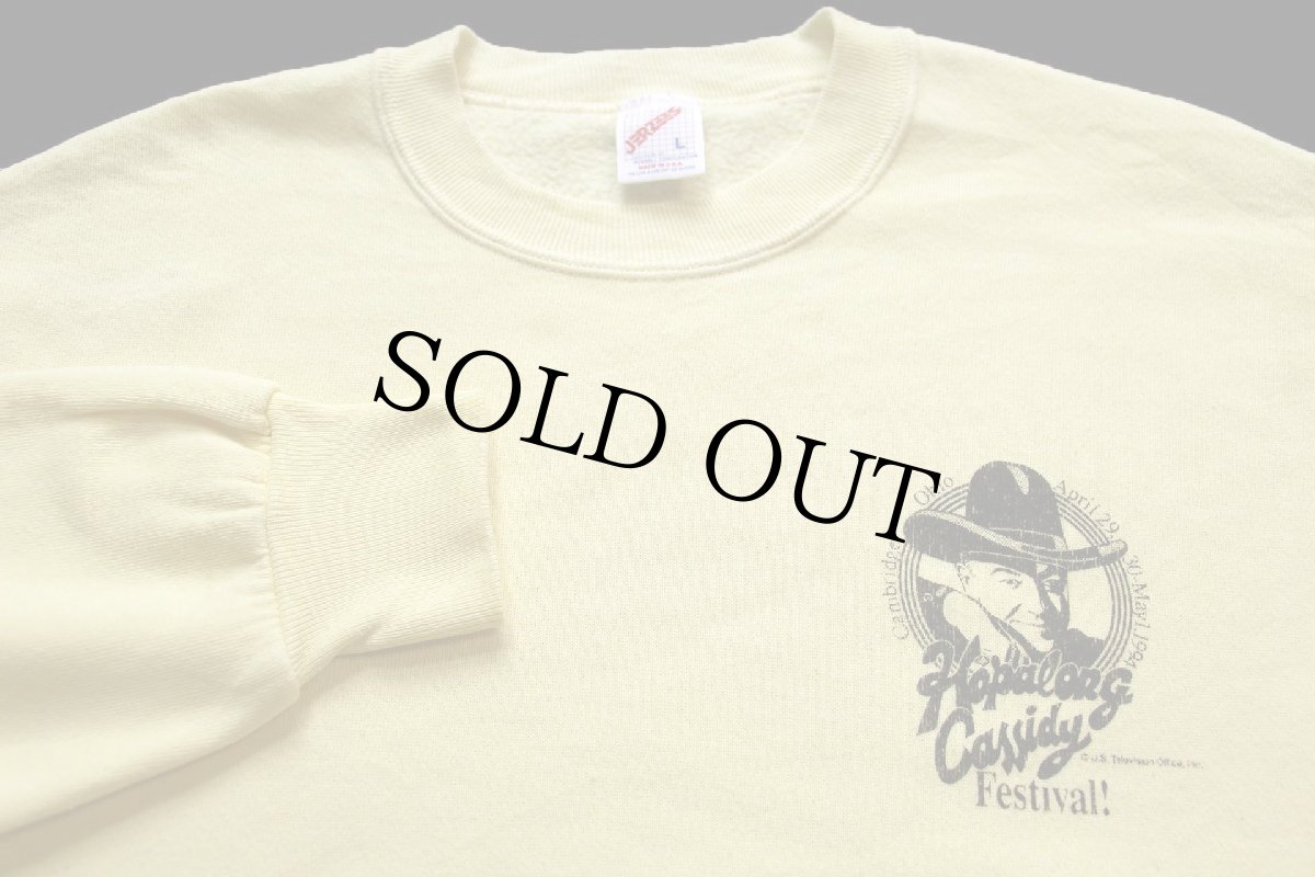 画像3: 90s USA製 Hopalong Cassidy Festival! スウェット 薄黄 L (3)