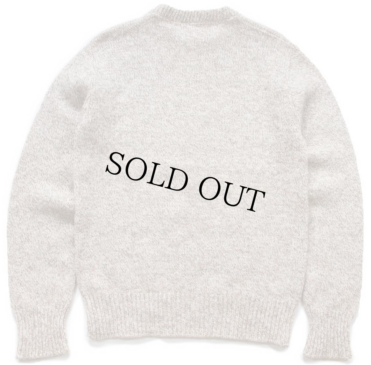 画像2: 80s USA製 L.L.Bean 無地 ウールニット セーター グレーブラウン×ナチュラル ミックス L-T (2)