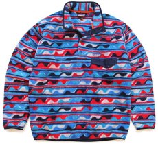画像1: patagoniaパタゴニア 総柄 ライトウェイト シンチラ フリース スナップT XL (1)